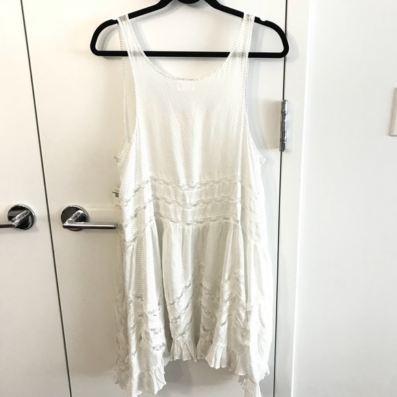 NWT Free People Lace-Striped Voile Trapeze Dress - Picture 7 of 7